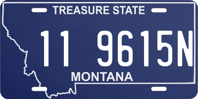 MT license plate 119615N