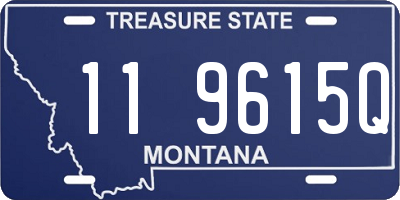 MT license plate 119615Q