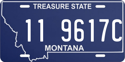 MT license plate 119617C