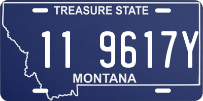 MT license plate 119617Y