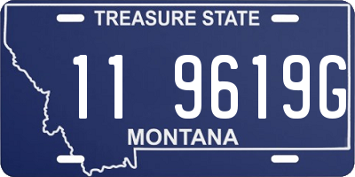 MT license plate 119619G