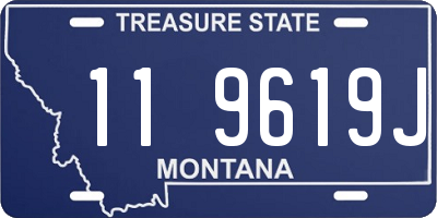 MT license plate 119619J