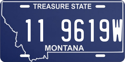 MT license plate 119619W