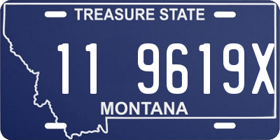 MT license plate 119619X