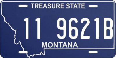 MT license plate 119621B