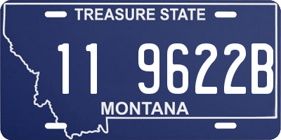 MT license plate 119622B