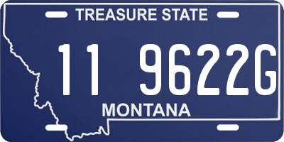MT license plate 119622G