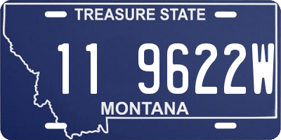 MT license plate 119622W