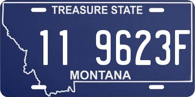MT license plate 119623F