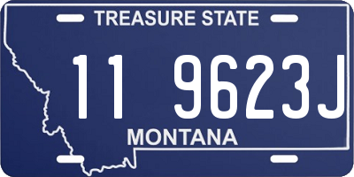 MT license plate 119623J