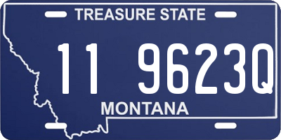 MT license plate 119623Q