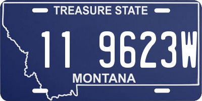 MT license plate 119623W