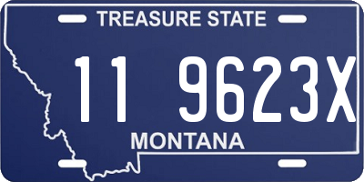 MT license plate 119623X