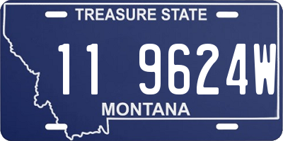 MT license plate 119624W