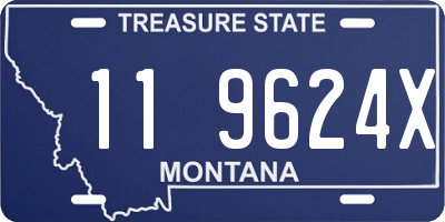 MT license plate 119624X