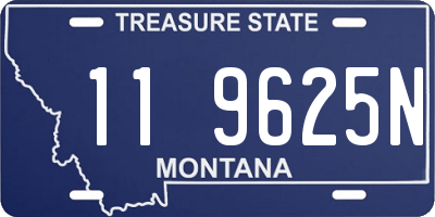 MT license plate 119625N