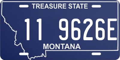 MT license plate 119626E