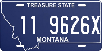 MT license plate 119626X
