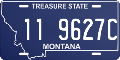 MT license plate 119627C