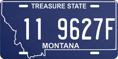 MT license plate 119627F