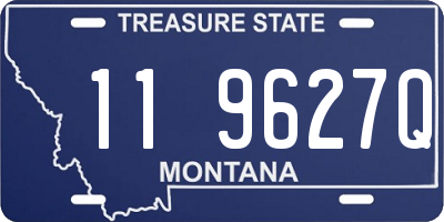 MT license plate 119627Q