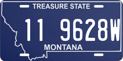 MT license plate 119628W