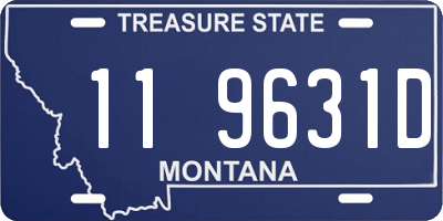 MT license plate 119631D