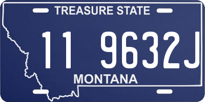 MT license plate 119632J