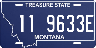 MT license plate 119633E