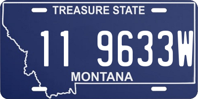 MT license plate 119633W