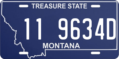 MT license plate 119634D