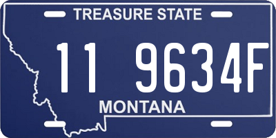MT license plate 119634F