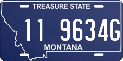 MT license plate 119634G