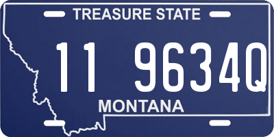 MT license plate 119634Q