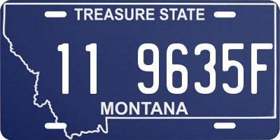 MT license plate 119635F