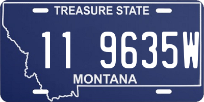 MT license plate 119635W