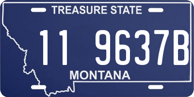MT license plate 119637B