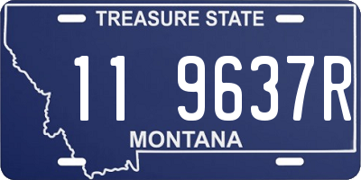 MT license plate 119637R