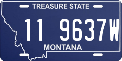 MT license plate 119637W