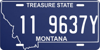 MT license plate 119637Y