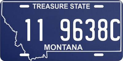 MT license plate 119638C