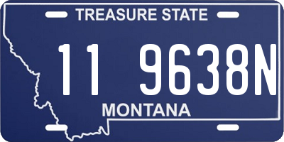 MT license plate 119638N