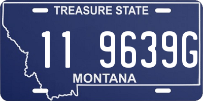 MT license plate 119639G