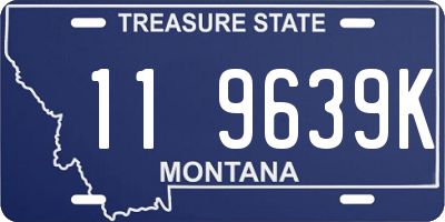 MT license plate 119639K