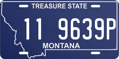 MT license plate 119639P