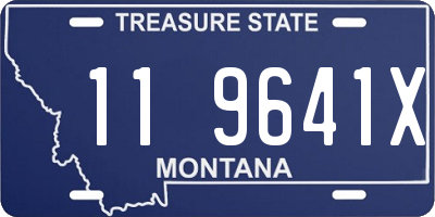 MT license plate 119641X