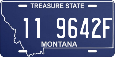 MT license plate 119642F