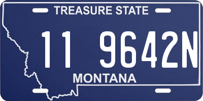 MT license plate 119642N