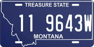 MT license plate 119643W