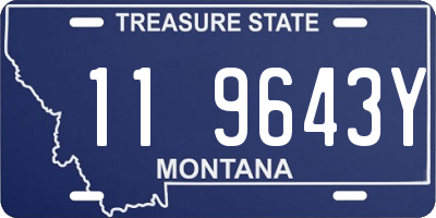 MT license plate 119643Y